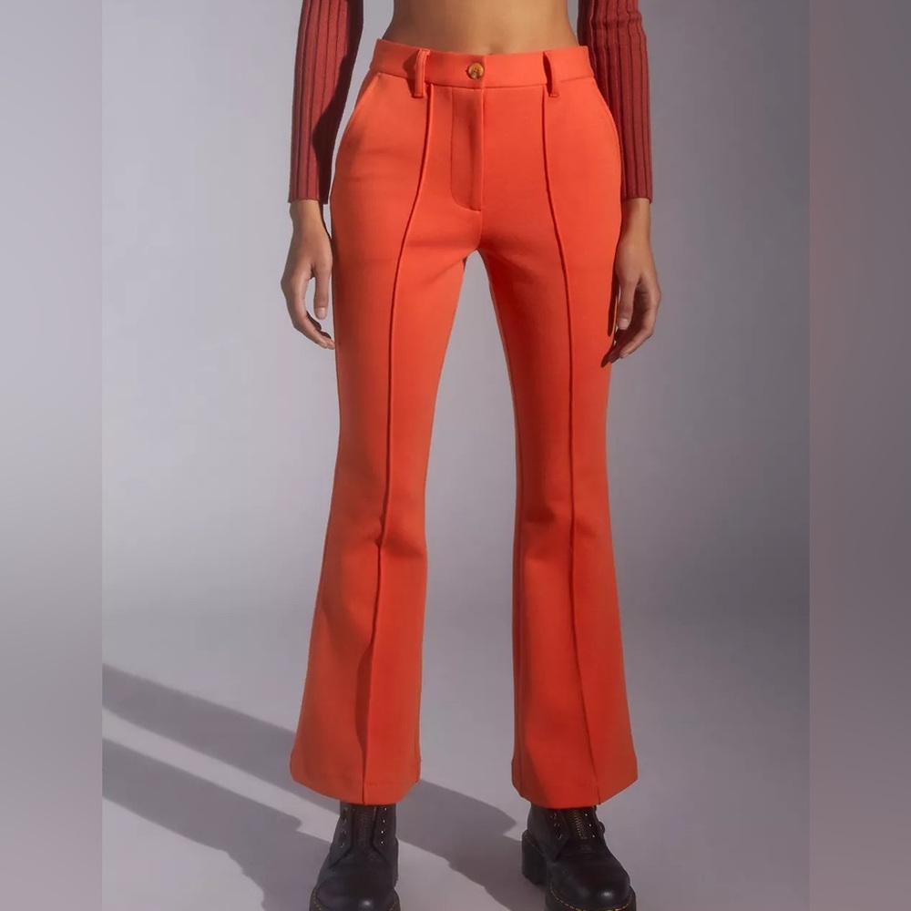 Urban Outfitters Orange Flare Pants‎ High Rise Retro Wide Leg Women’s M